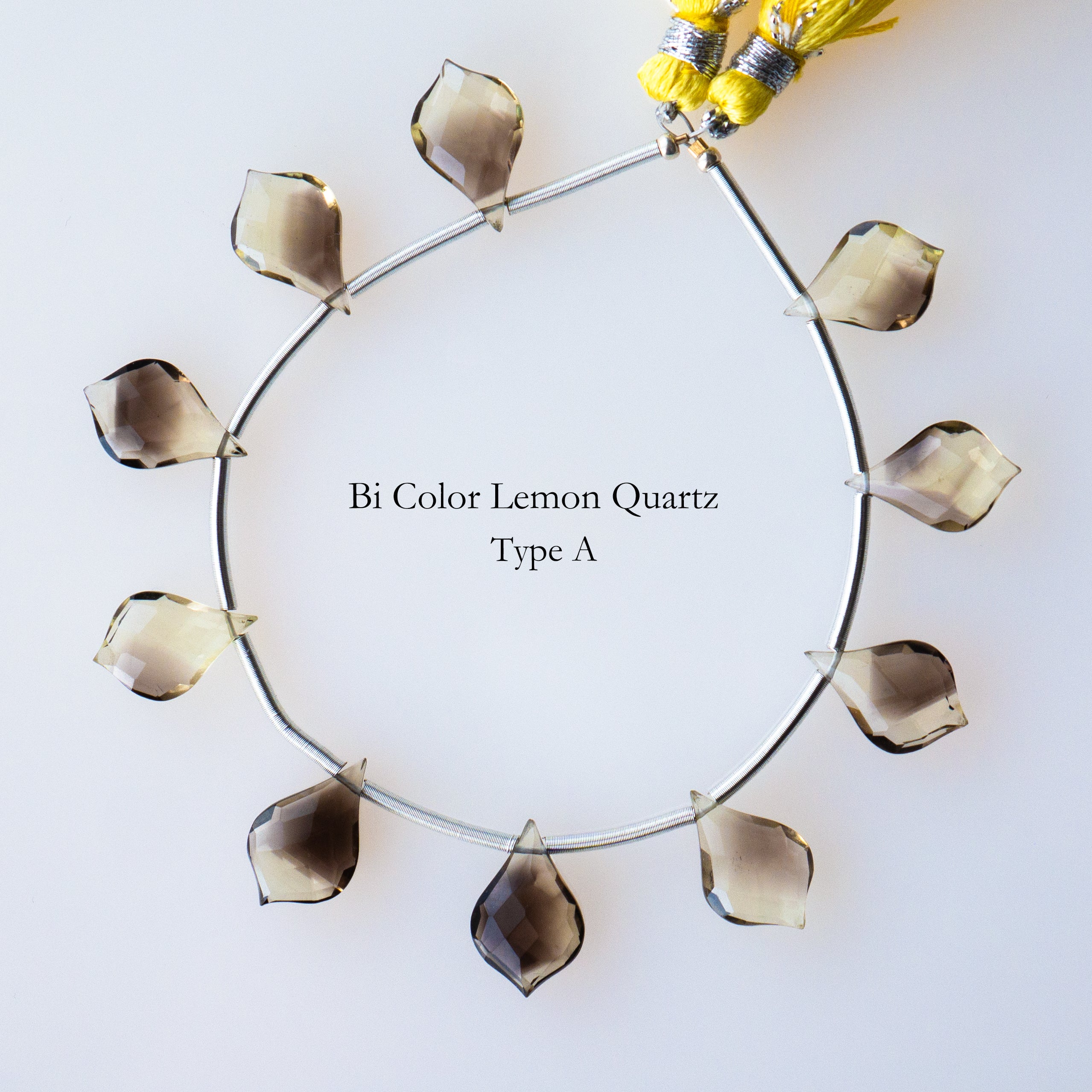 Bicolor Lemon Quartz Fancy Shape – My Kind Of Gemstones