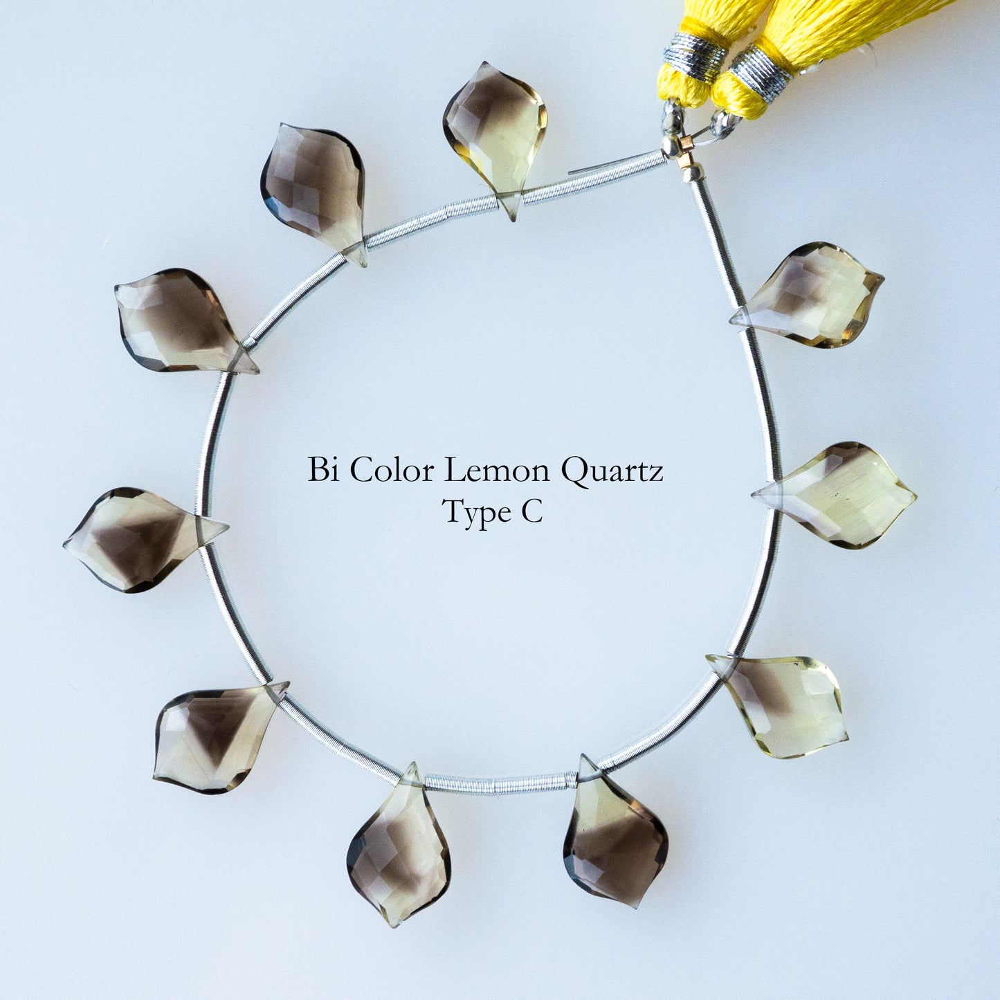 Bicolor Lemon Quartz Fancy Shape