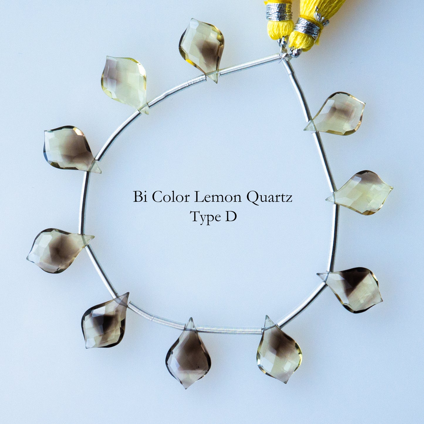 Bicolor Lemon Quartz Fancy Shape