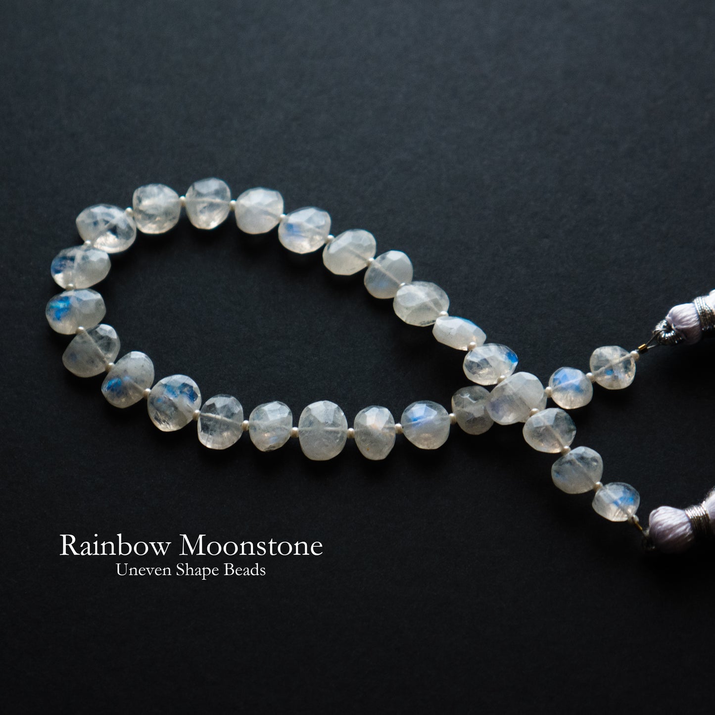 Rainbow Moonstone Uneven Shaped Beads 1Strand