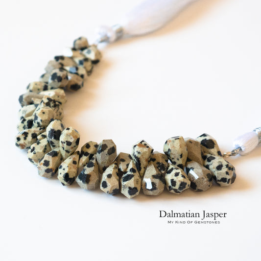 Dalmatian Jasper Rough Tumble Drop Beads 1Strand