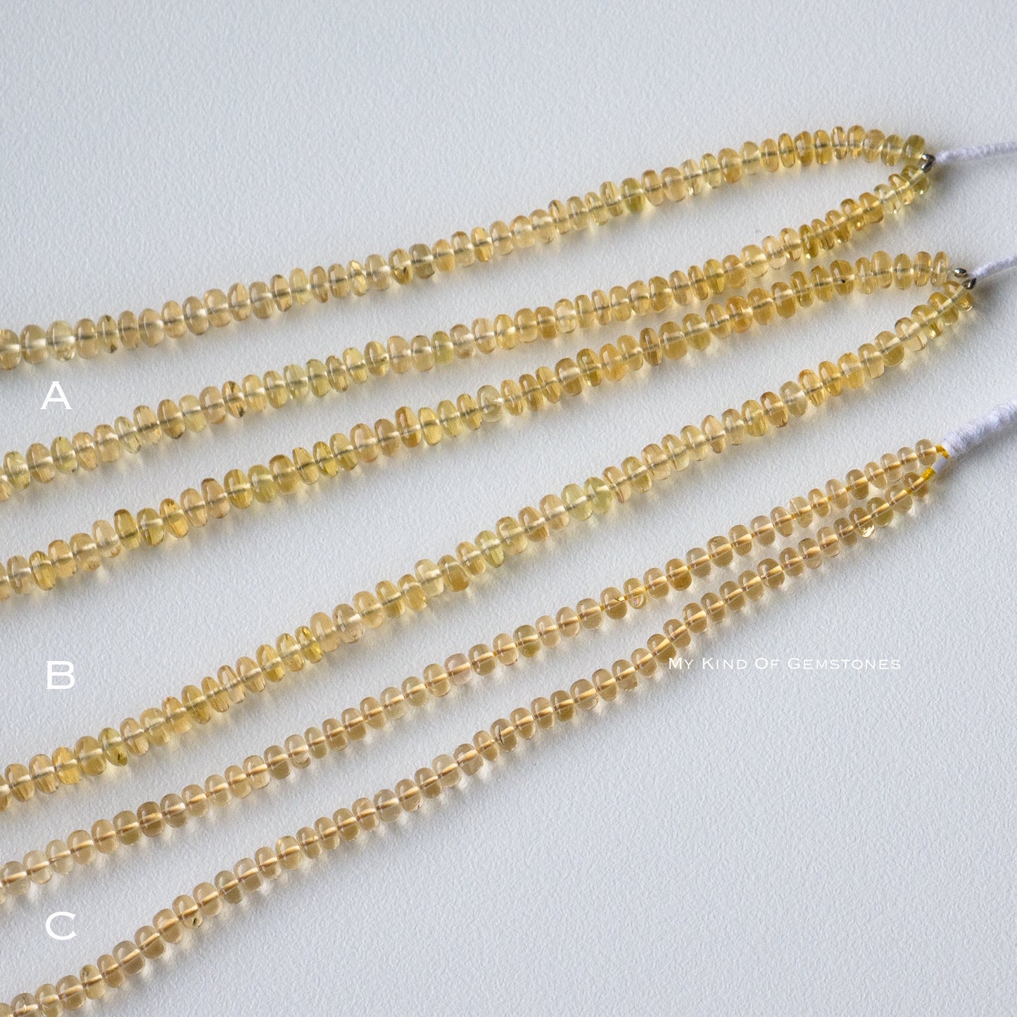 [Rare] Danburite Faceted Rondelle Beads 1Strand